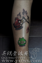 愤怒的小鸟纹身