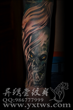 欧美骷髅纹身