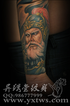 三国人物黄忠纹身