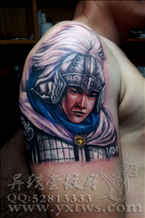 三国人物常山赵子龙赵云纹身