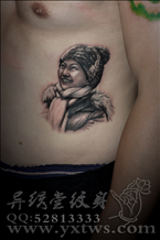 爱人肖像纹身