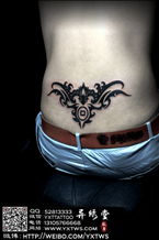 吉祥图腾腰花纹身