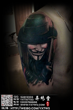 反战V字仇杀队纹身