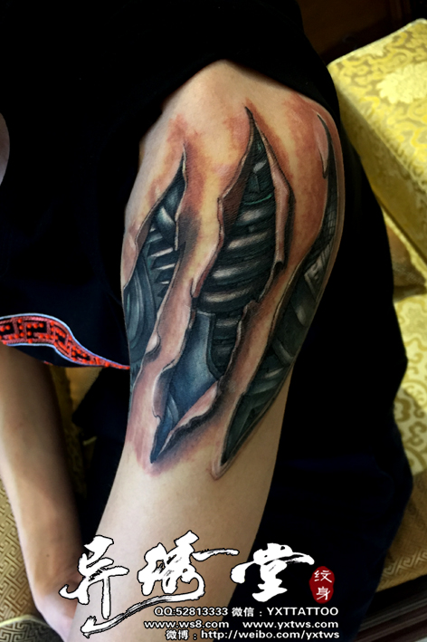 机械3D大臂纹身