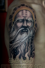法海人物肖像纹身