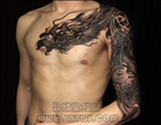 过肩龙纹身
