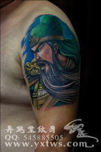 三国人物关公纹身