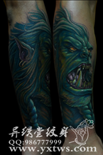 彩色欧美纹身
