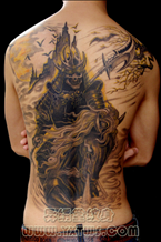 幽灵骑士满背纹身